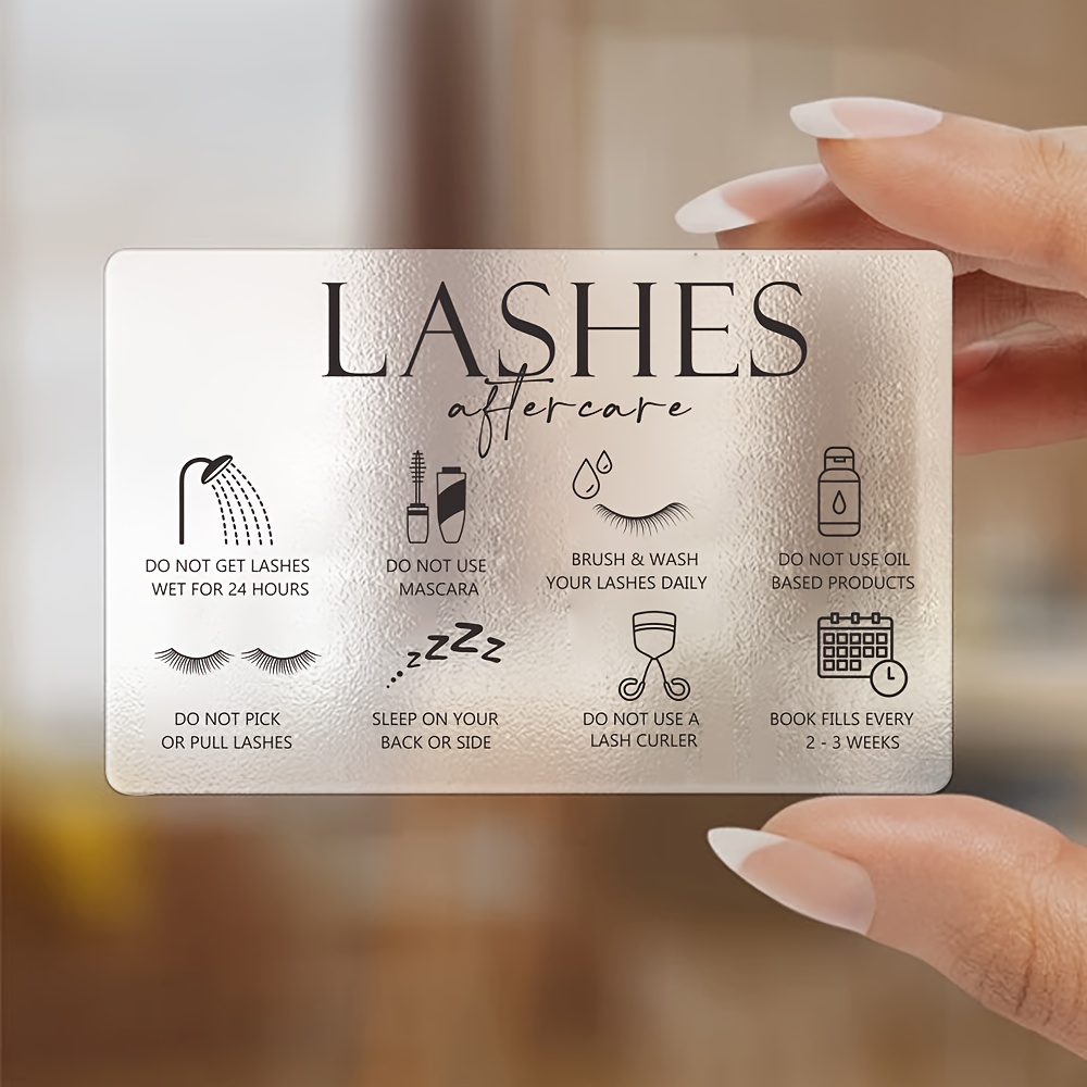 Eyelash Extension Aftercare - 50 buah kartu perawatan bulu mata