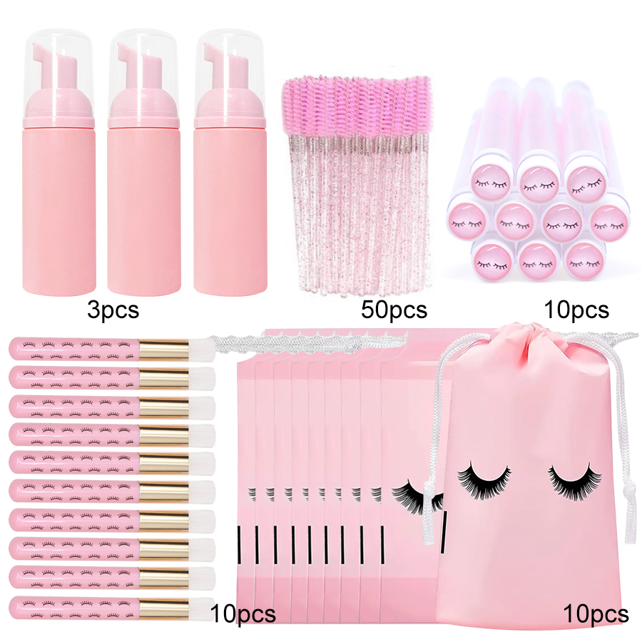 Eyelash Extension Aftercare - 83 Buah Set Kuas Botol Sampo