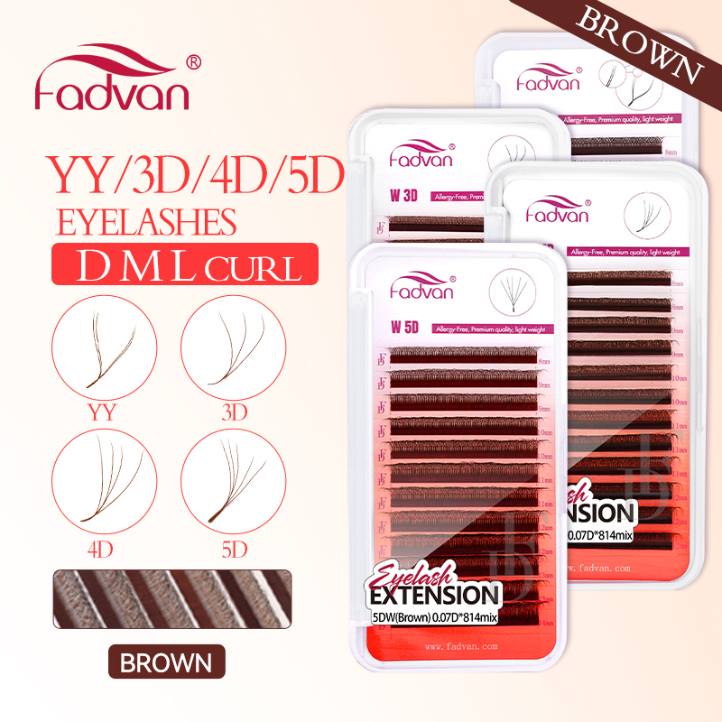 Eyelash Extension For Asian Eyes - Bulu mata FADVAN coklat 4D/3D/5D bulu