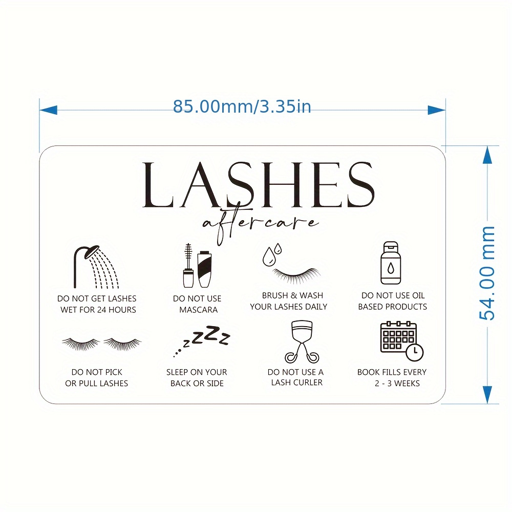 50 buah kartu perawatan bulu m - Eyelash Extension Aftercare ulasan dan harga