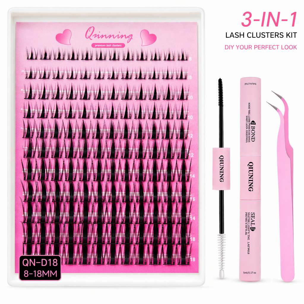 QIUNING Lash Clusters Manga La - Eyelash Extension Wet Look ulasan dan harga