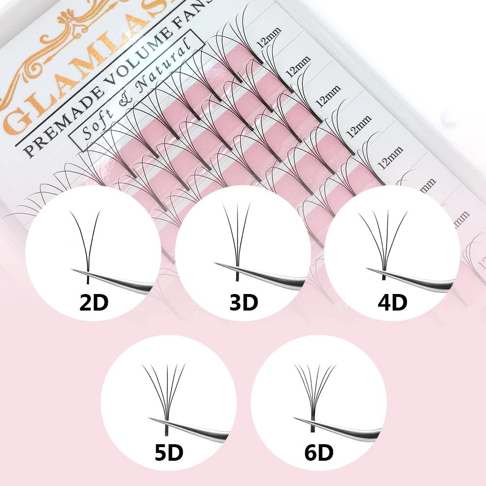 Glaslash 2D-6D Penggemar Volum - Eyelash Extension Korea Natural ulasan dan harga