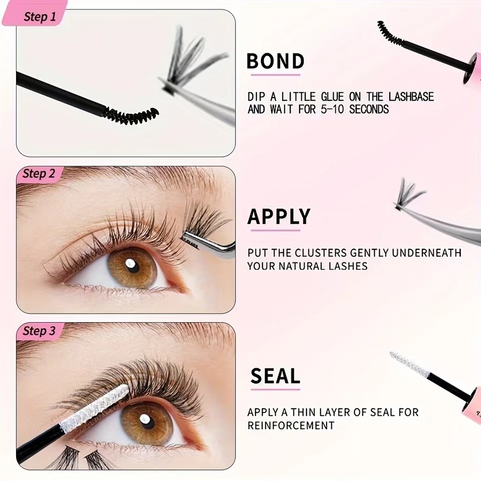 QIUNING Lash Clusters Manga La - Eyelash Extension Wet Look ulasan dan harga