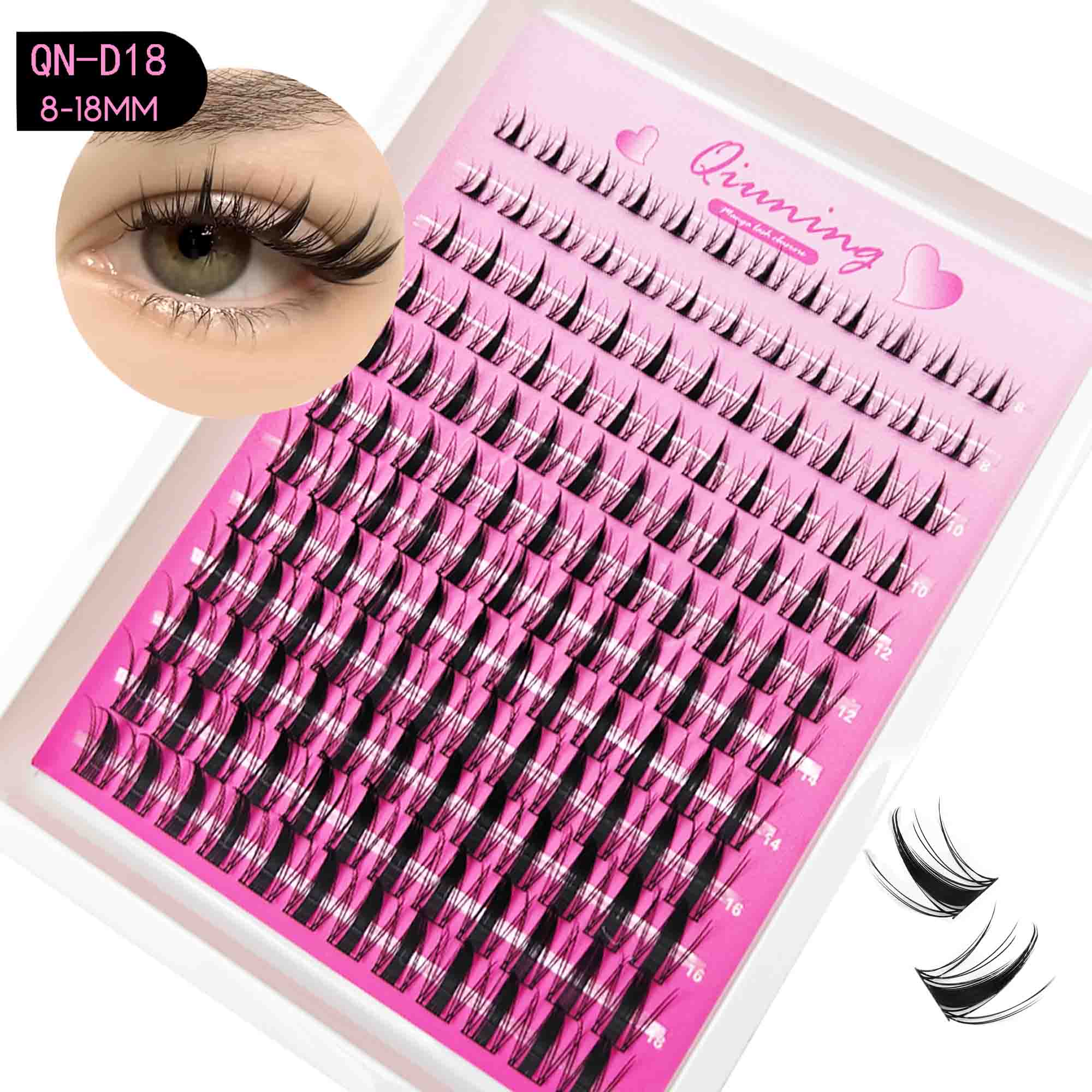 QIUNING Lash Clusters Manga La - Eyelash Extension Wet Look ulasan dan harga